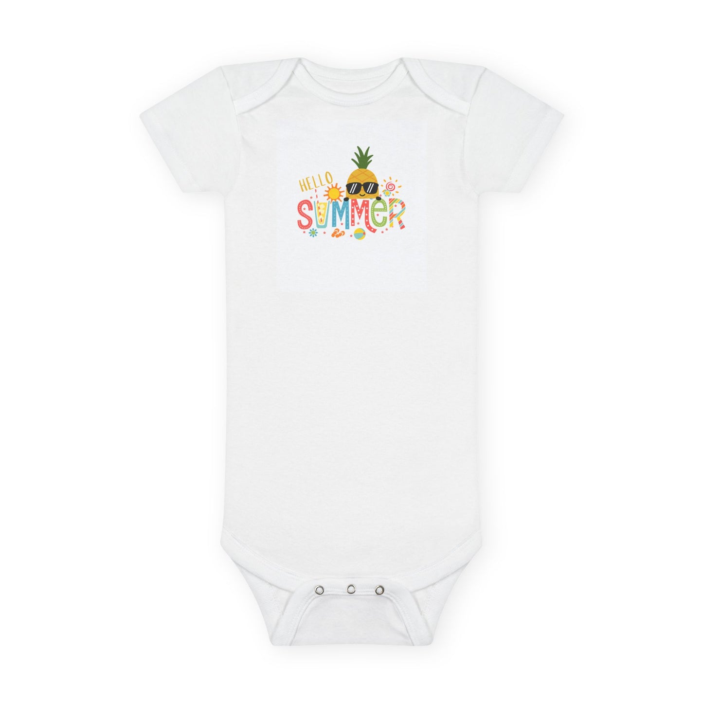 Hello Summer Organic Cotton Baby Bodysuit