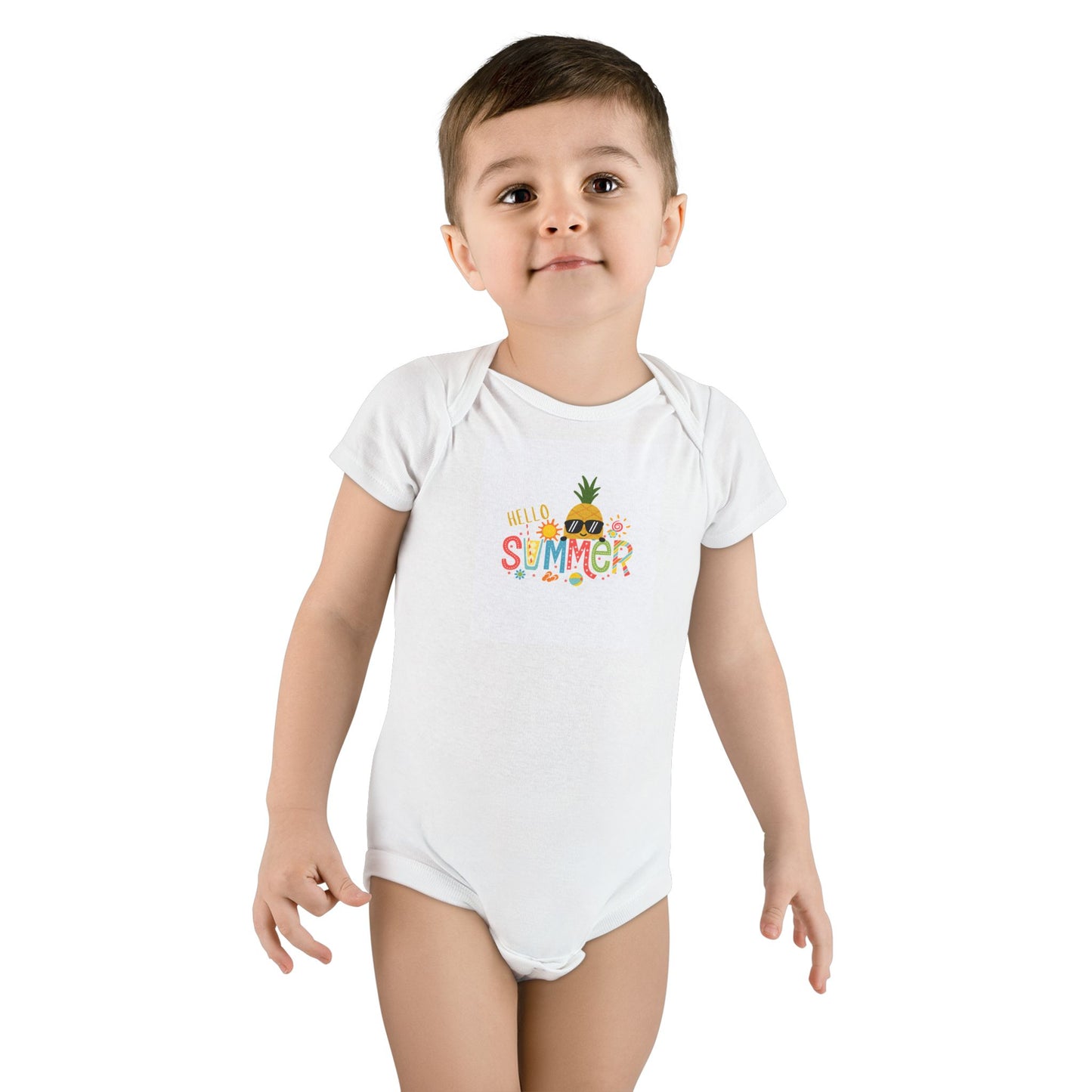 Hello Summer Organic Cotton Baby Bodysuit