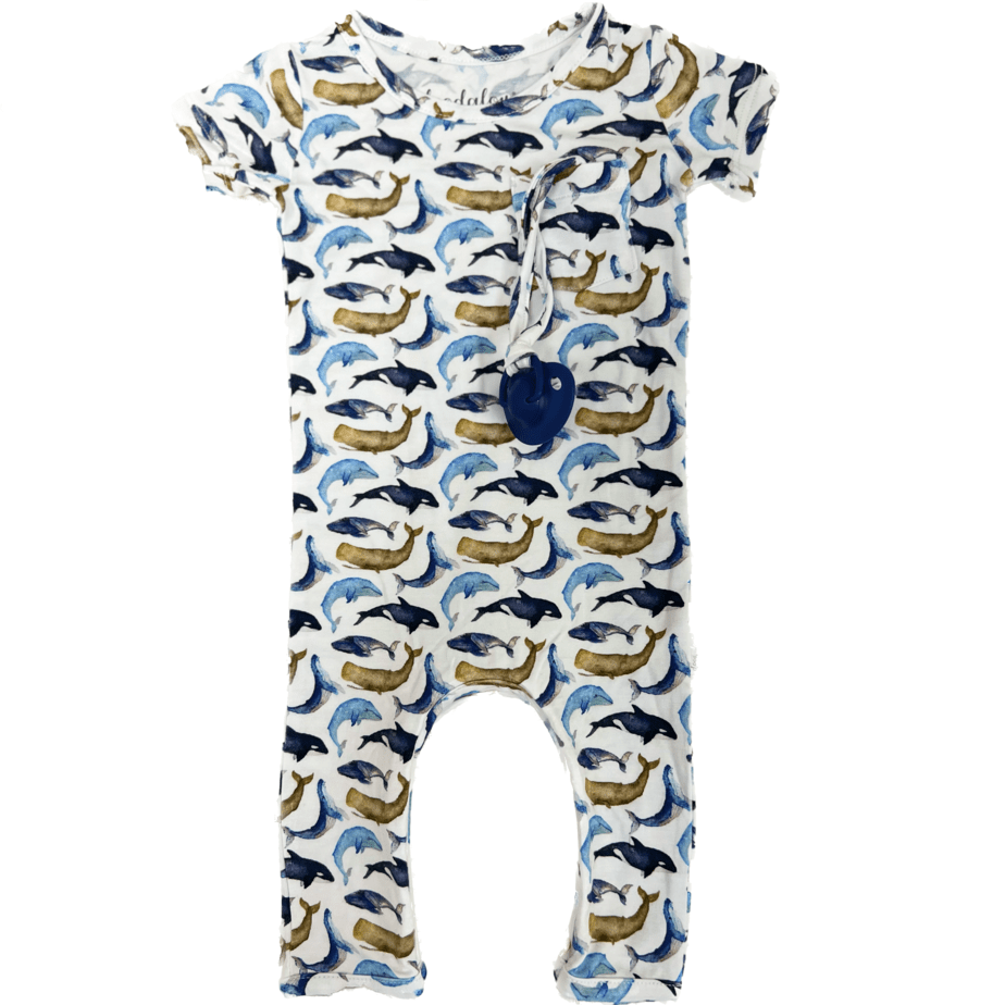 Fintastic - Doodalou Bamboo Baby Romper Short Sleeve with Pants - 9 -