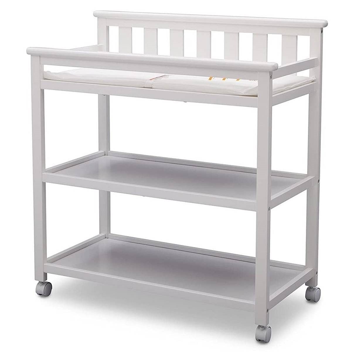 Two-Shelf Changing Table with Wheels