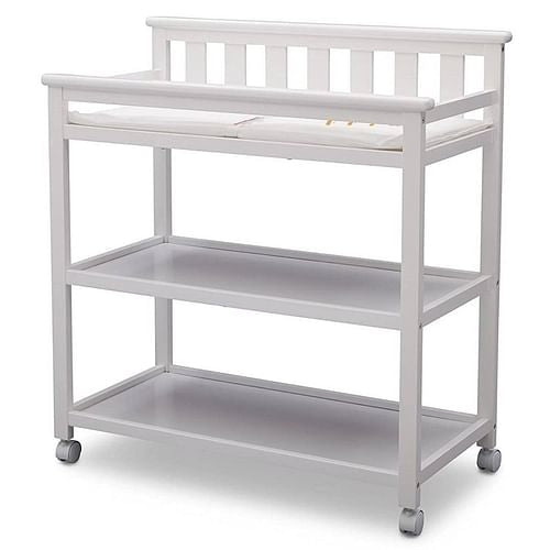 Two-Shelf Changing Table with Wheels