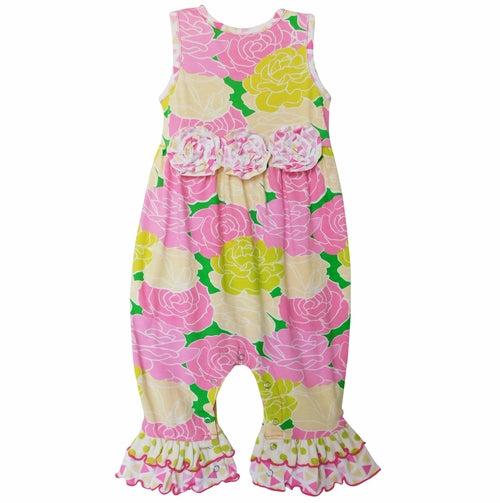 AnnLoren Blooming Floral Ruffle Romper