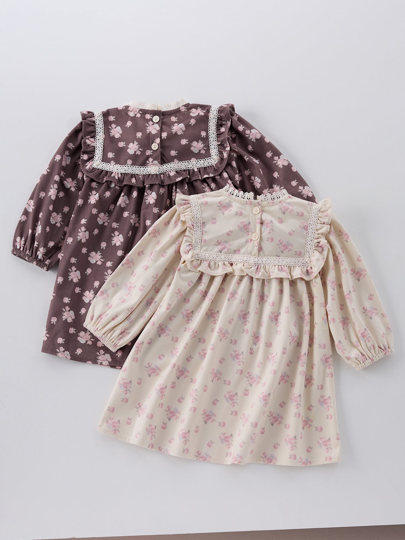 Floral Long Sleeve Dress with Collar