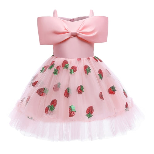 Strawberry Sequins Princess Gown