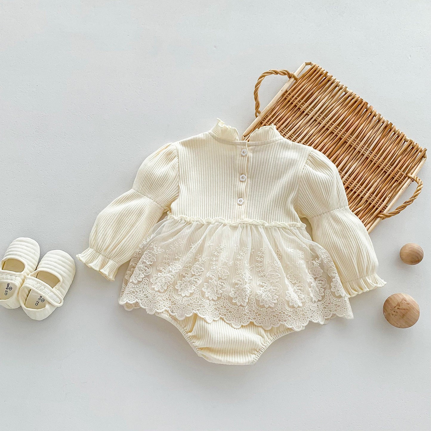 Long Sleeve Princess Style Onesie Dress