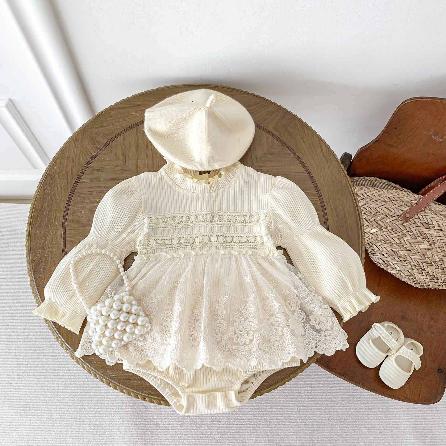 Long Sleeve Princess Style Onesie Dress