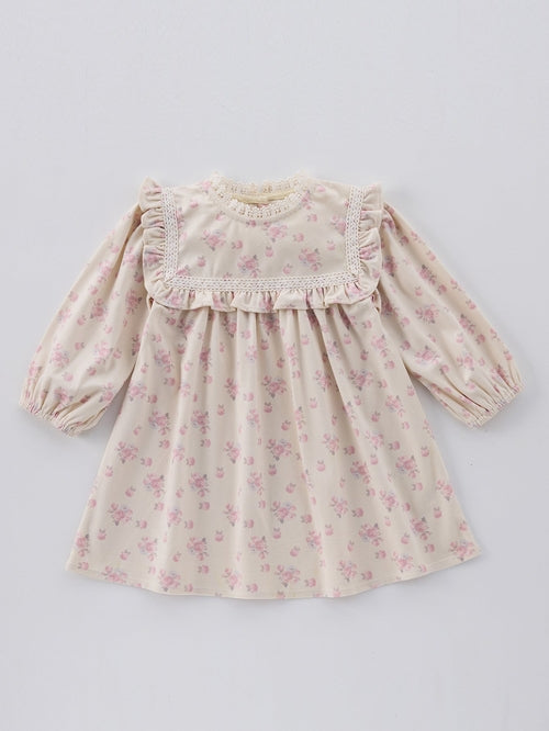 Floral Long Sleeve Dress with Collar
