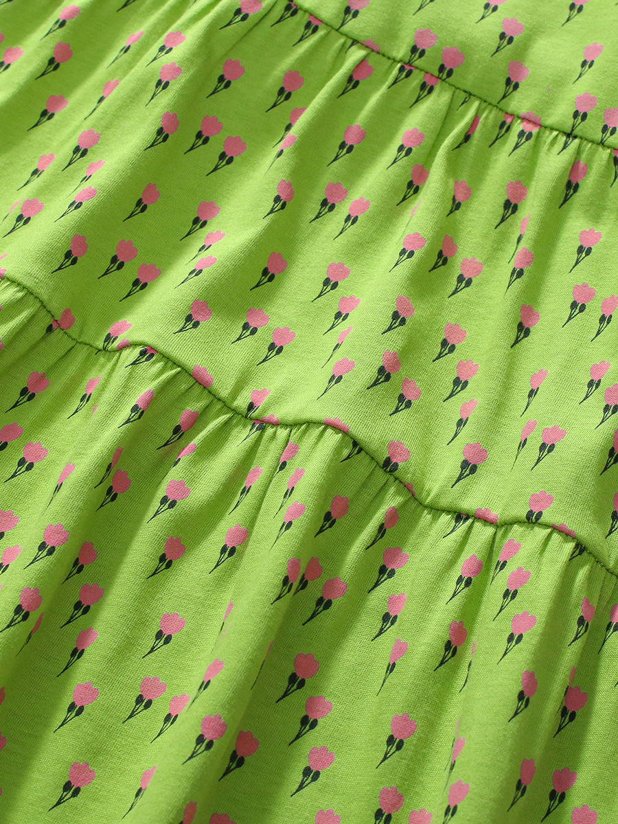 Green Flower Dress
