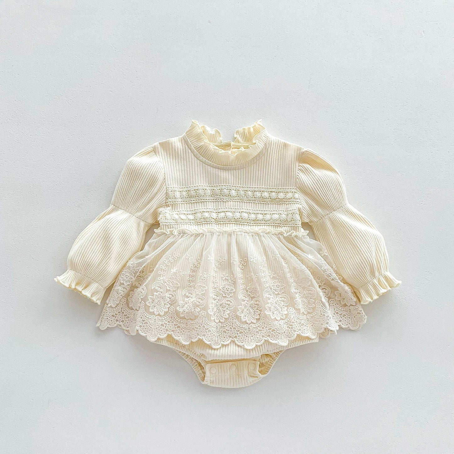 Long Sleeve Princess Style Onesie Dress
