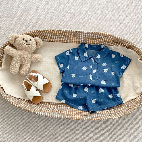 Denim Style Print Set