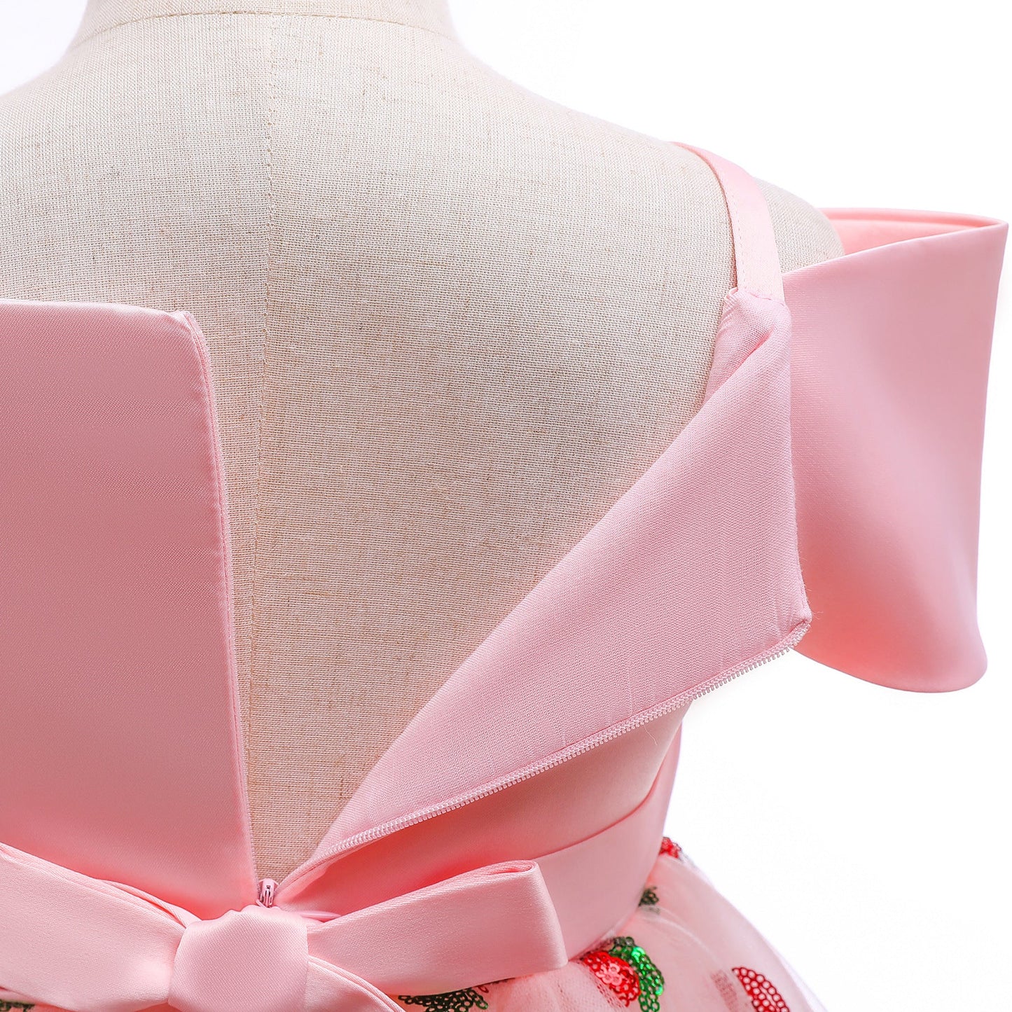 Strawberry Sequins Princess Gown