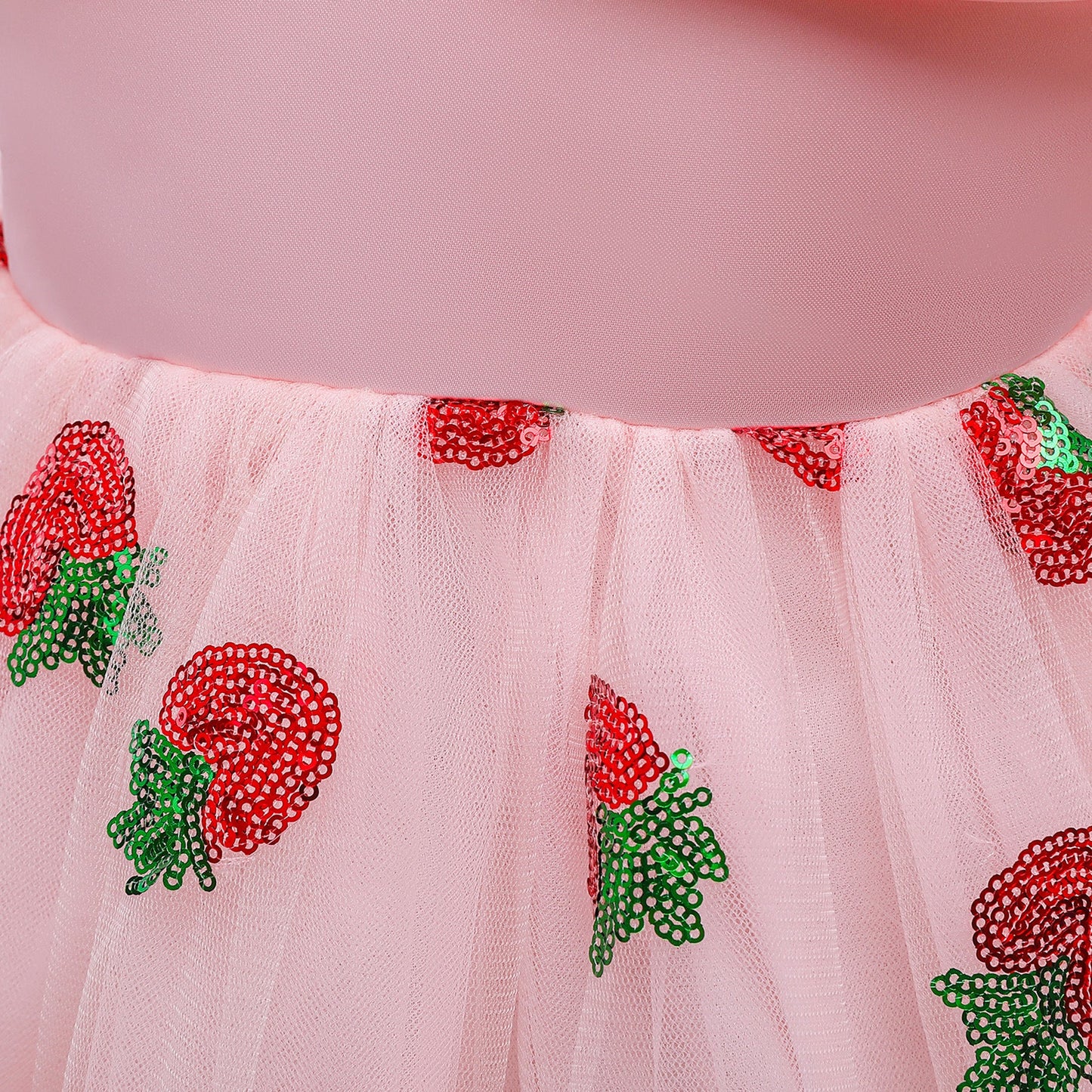 Strawberry Sequins Princess Gown