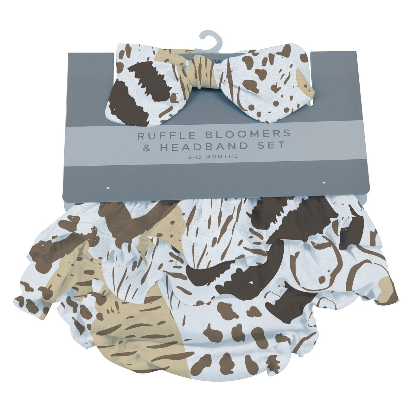 Animal Print Bamboo Baby Headband and Bloomer Set