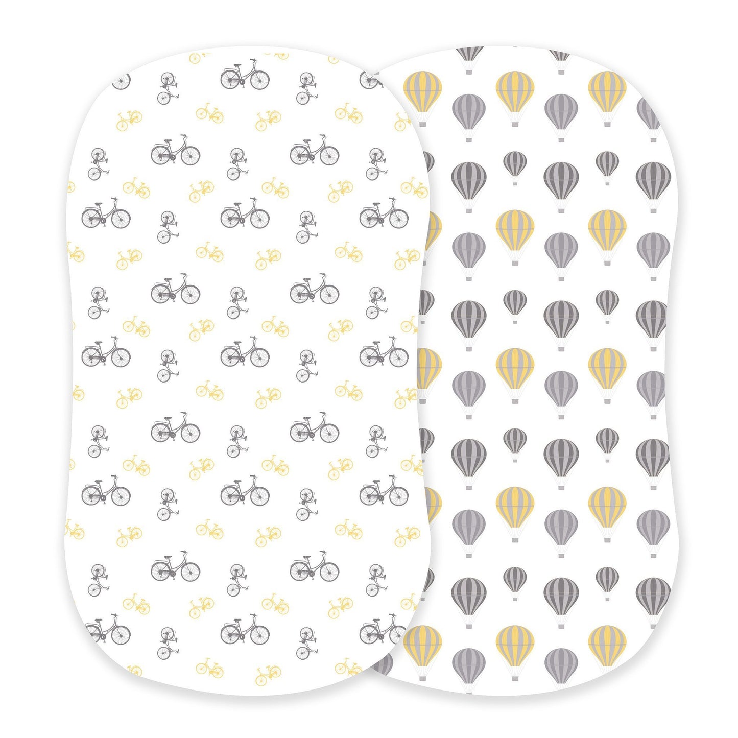 Vintage Bicycles and Hot Air Balloon Bamboo Changing Pad