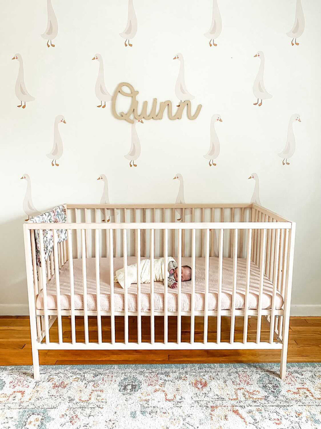 Baby sleeping in crib