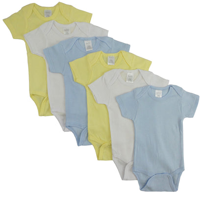 Pastel Boys' Short Sleeve Bodysuit 6 Pack