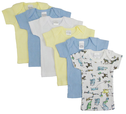 Boys Pastel Variety Short Sleeve T-shirts 6 Pack