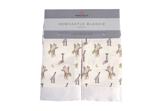 Hungry Giraffe Bamboo Muslin Security Baby Blankie