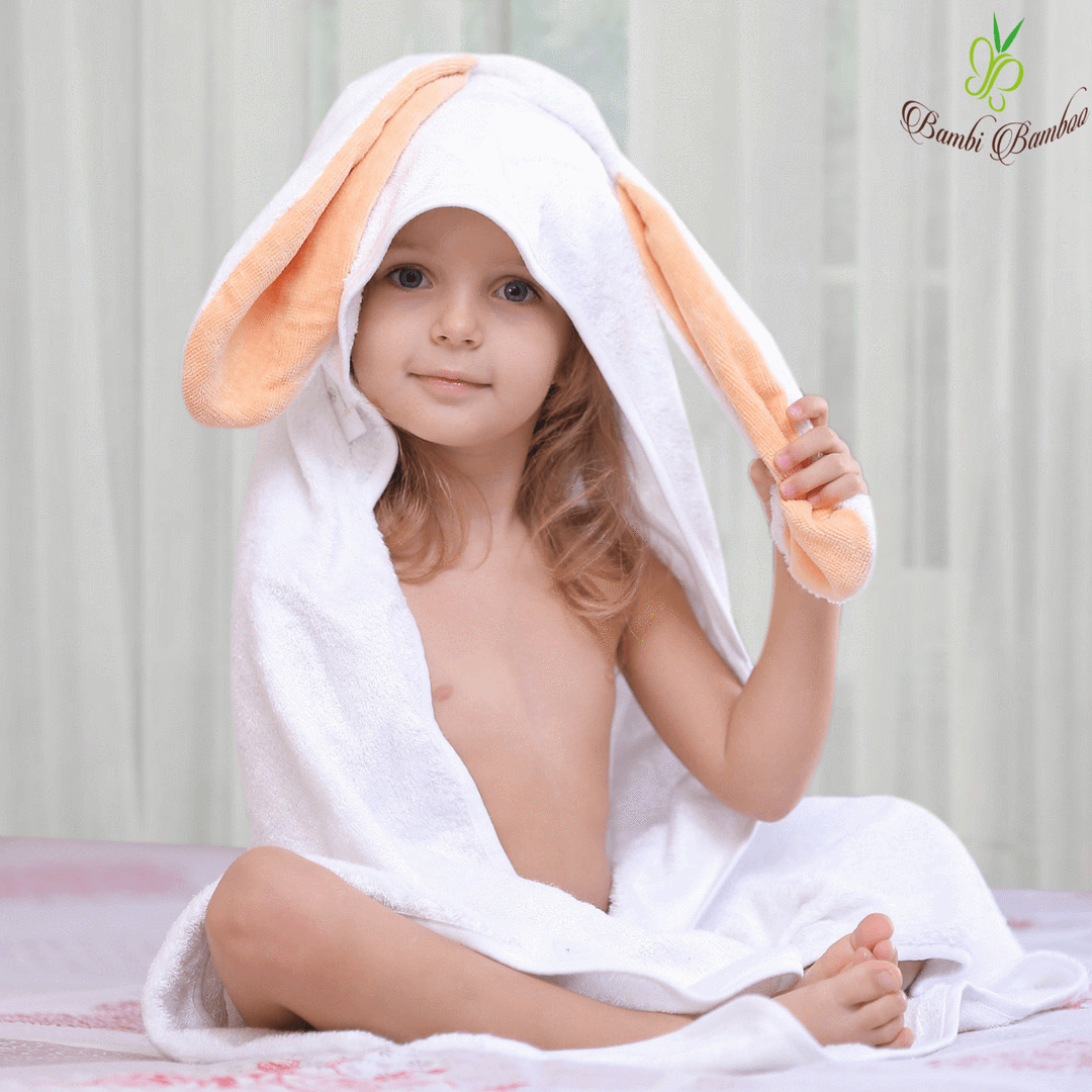Bunny Hooded Towel & 2 Washcloths