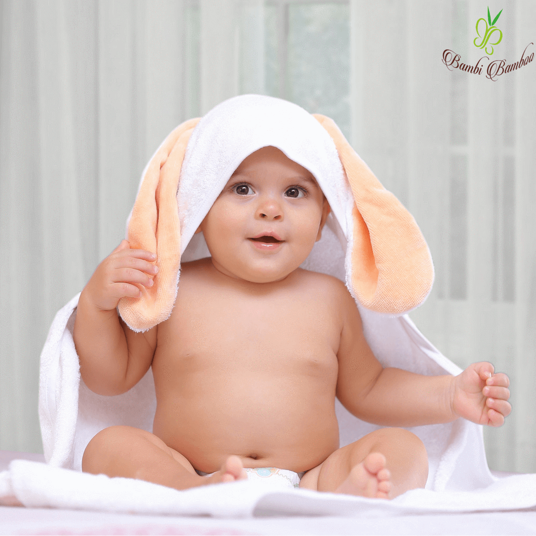 Bunny Hooded Towel & 2 Washcloths