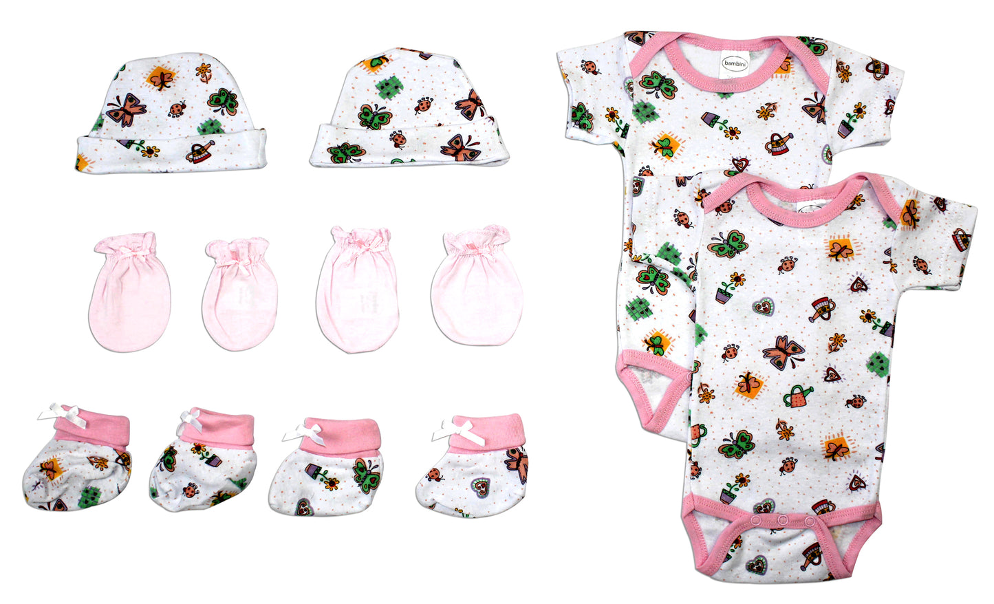 Layette Baby Girl Baby Shower Gift -8pc