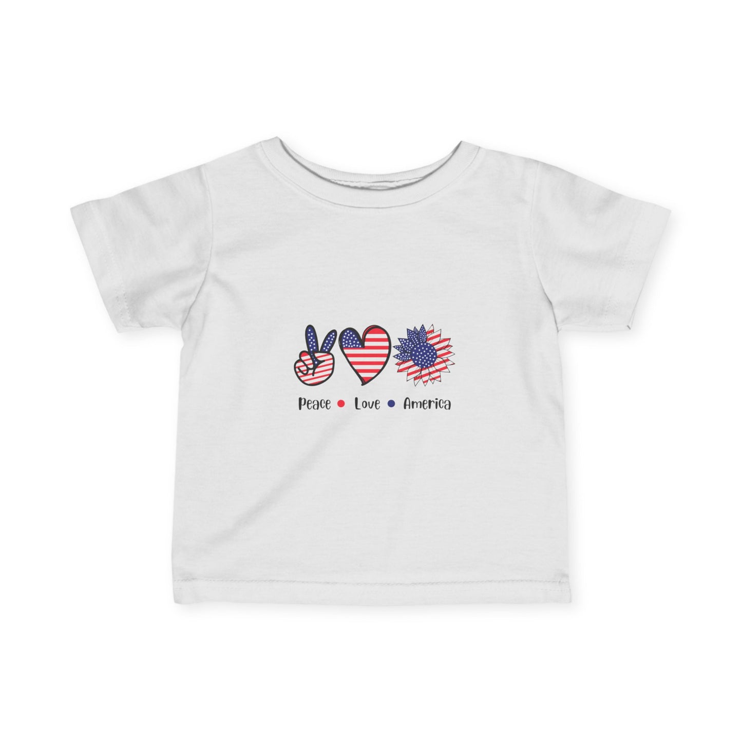 Peace Love America Infant Tee