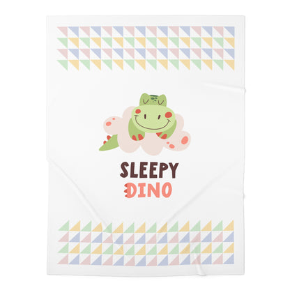 Sleepy Dino Baby Blanket