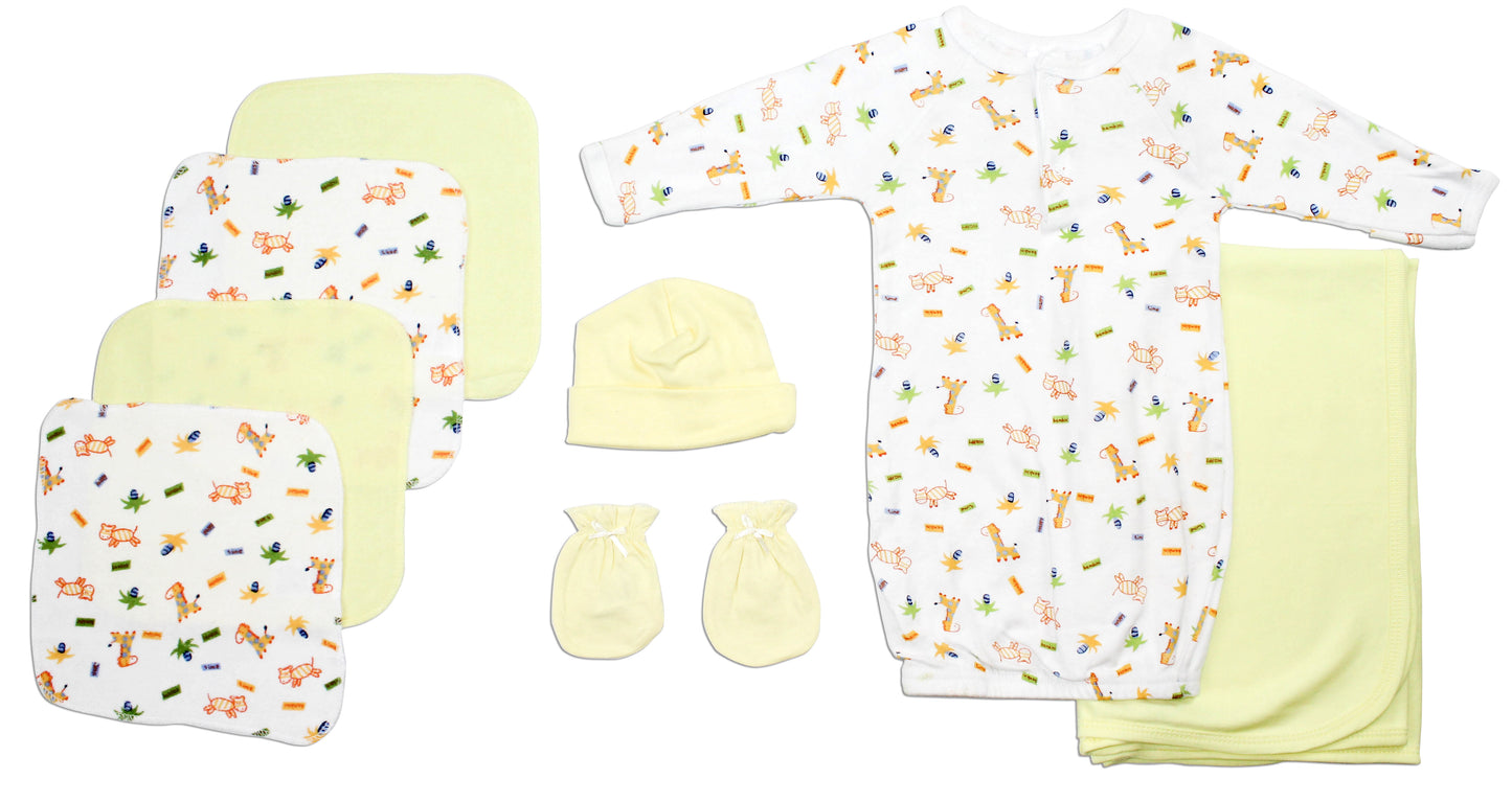 Layette Gender Neutral Baby Shower Gift -8pcs