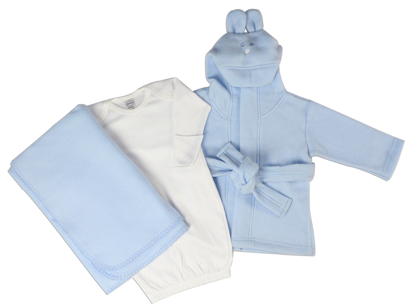 Blue Hooded Robe Set