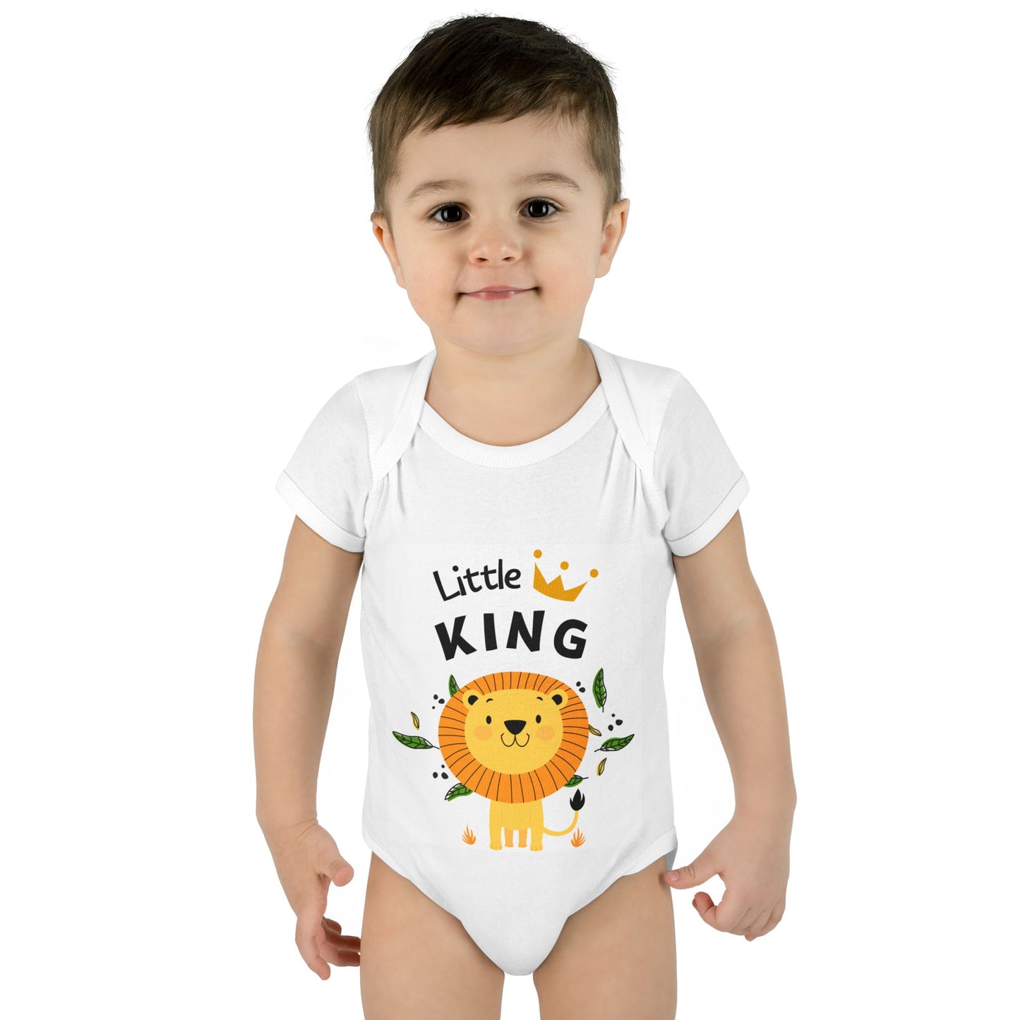 Little King Baby Rib Bodysuit