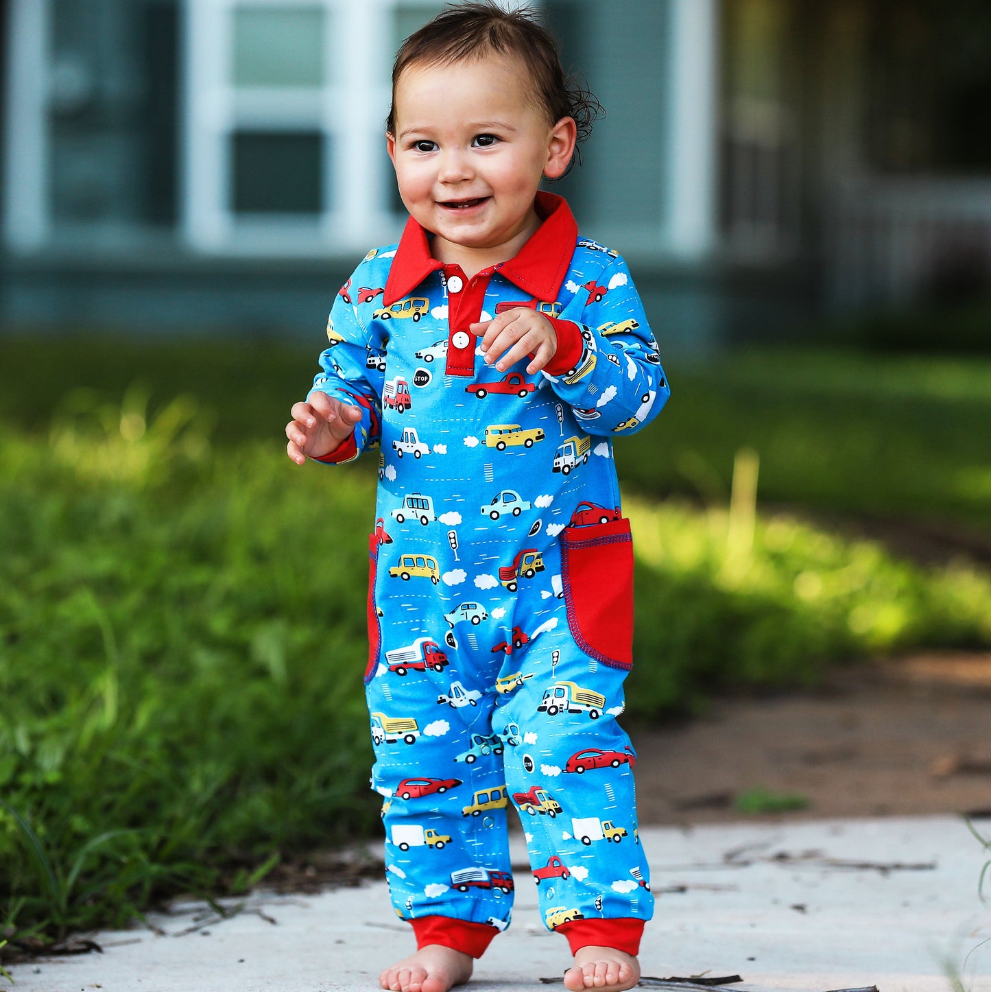 Automobile Cars & Trucks Romper