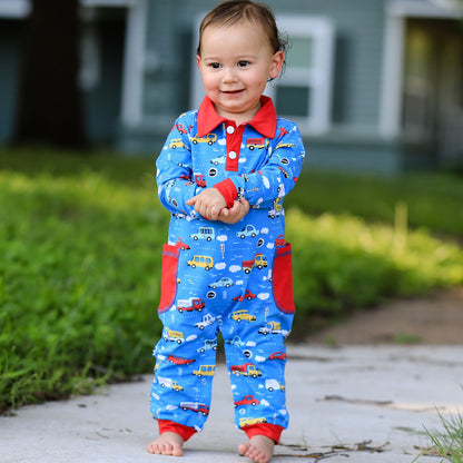 Automobile Cars & Trucks Romper
