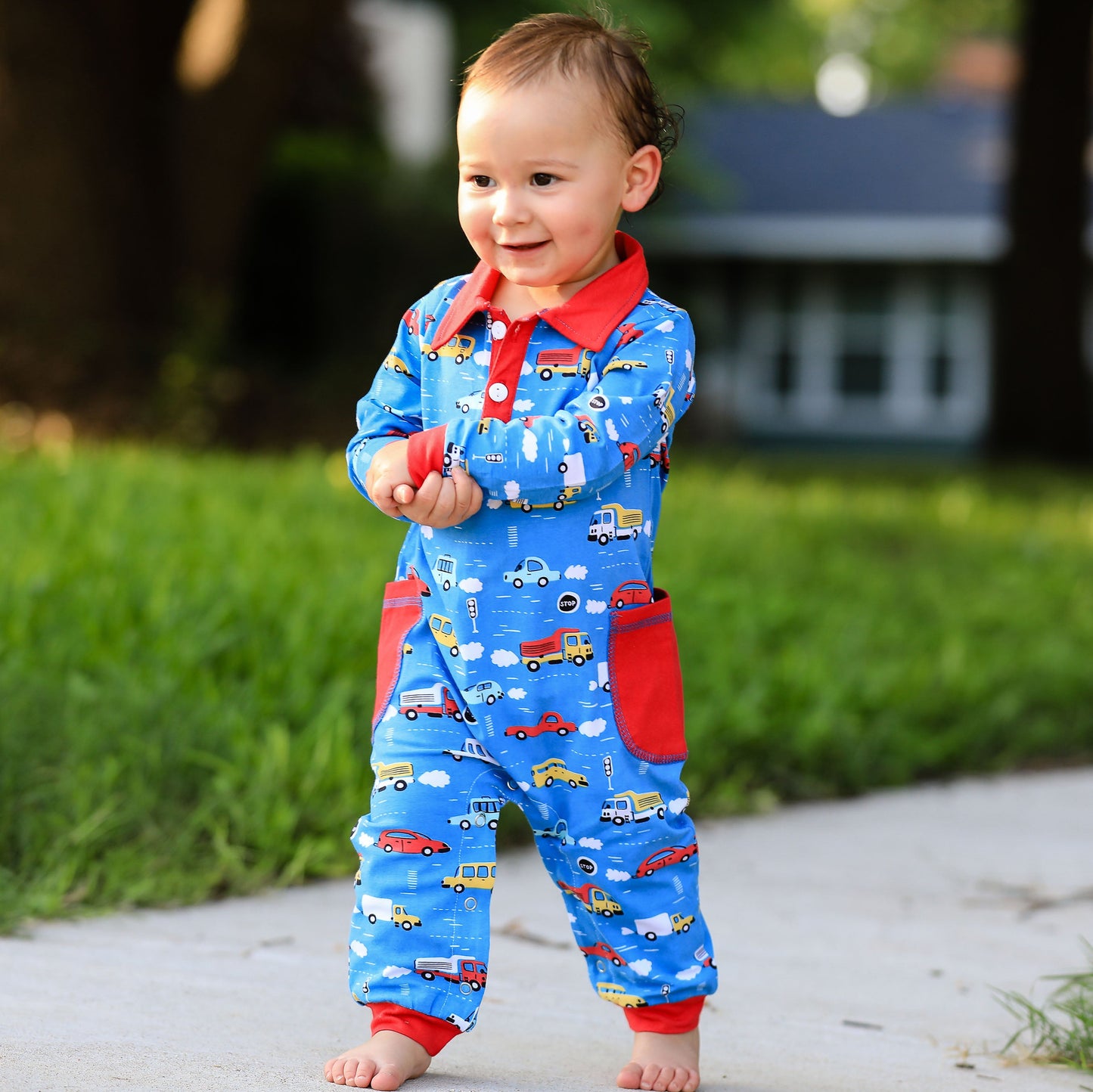 Automobile Cars & Trucks Romper