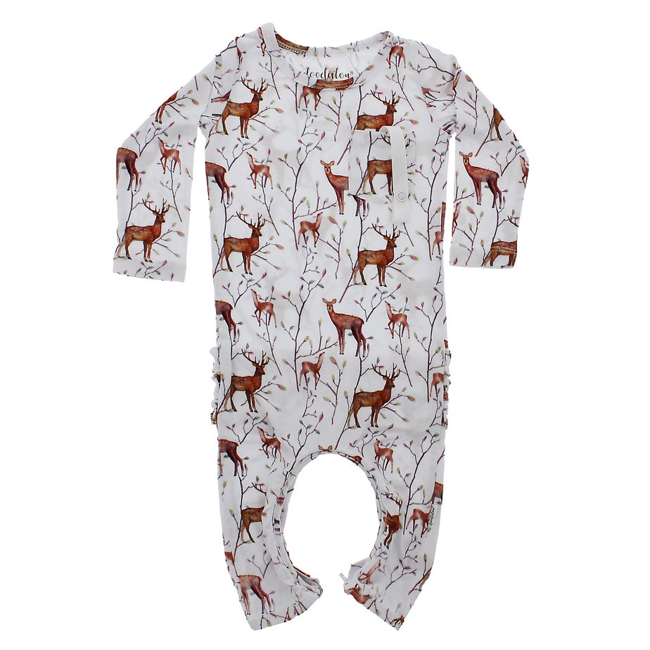 Oh Deer - Doodalou Bamboo Baby Romper - 0 - 3 Months