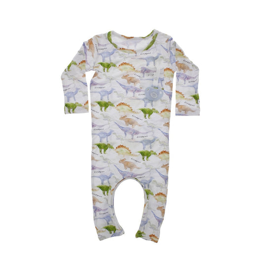 You are Dinomite - Doodalou Bamboo Baby Romper - 0 - 3 Months