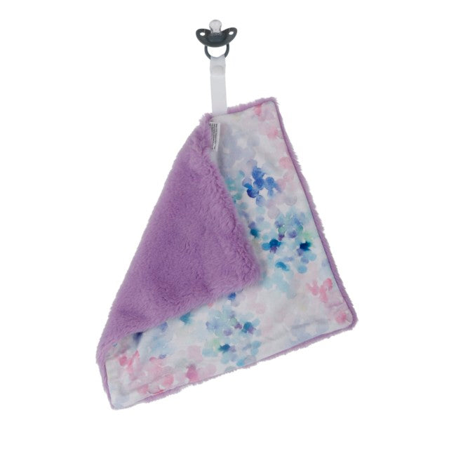 Doodalou Minky and Faux Fur Pacifier Blanket - I Lilac You