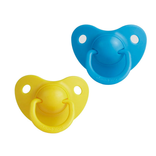 Doodalou Infant Pacifier - Blue and Yellow - Small