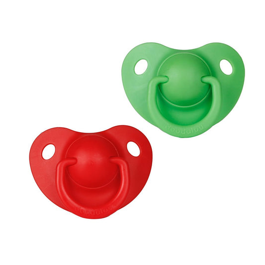 Doodalou Infant Pacifier - Red and Green - Medium