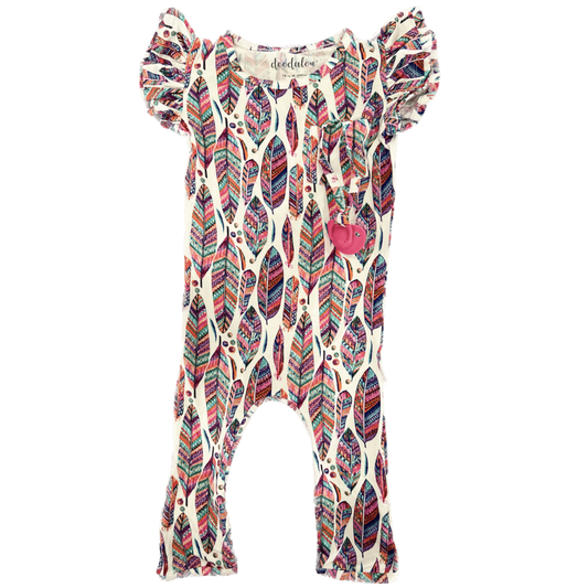 Light as a Feather - Doodalou Bamboo Baby Romper Ruffle Sleeve