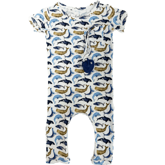 Fintastic - Doodalou Bamboo Baby Romper Short Sleeve with Pants - 9 -