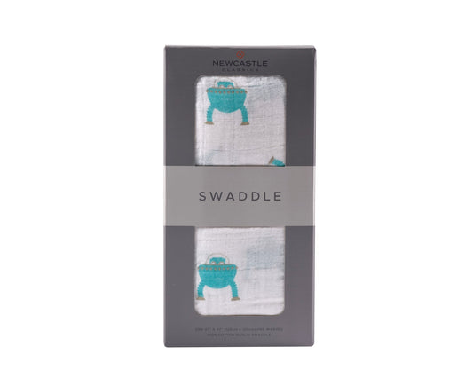 Space Robot Cotton Muslin Swaddle