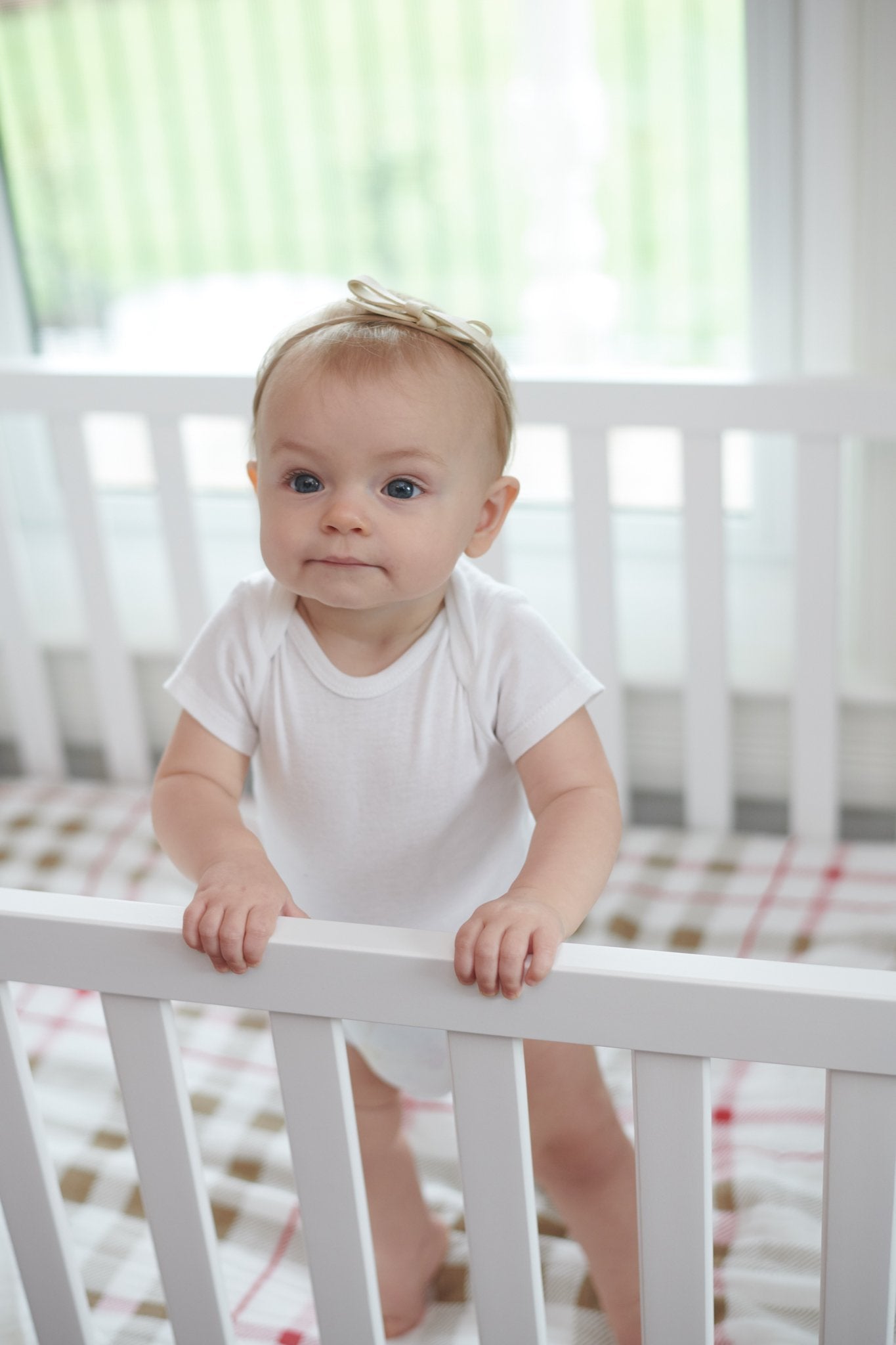 Plaid Cotton Muslin Crib Sheet