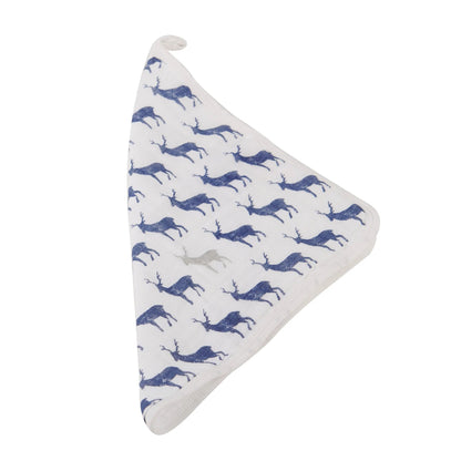 Blue Deer Cotton Washcloth 3-Pack Set