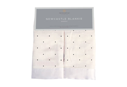 Black and White Polka Dot Bamboo Newcastle Blankie
