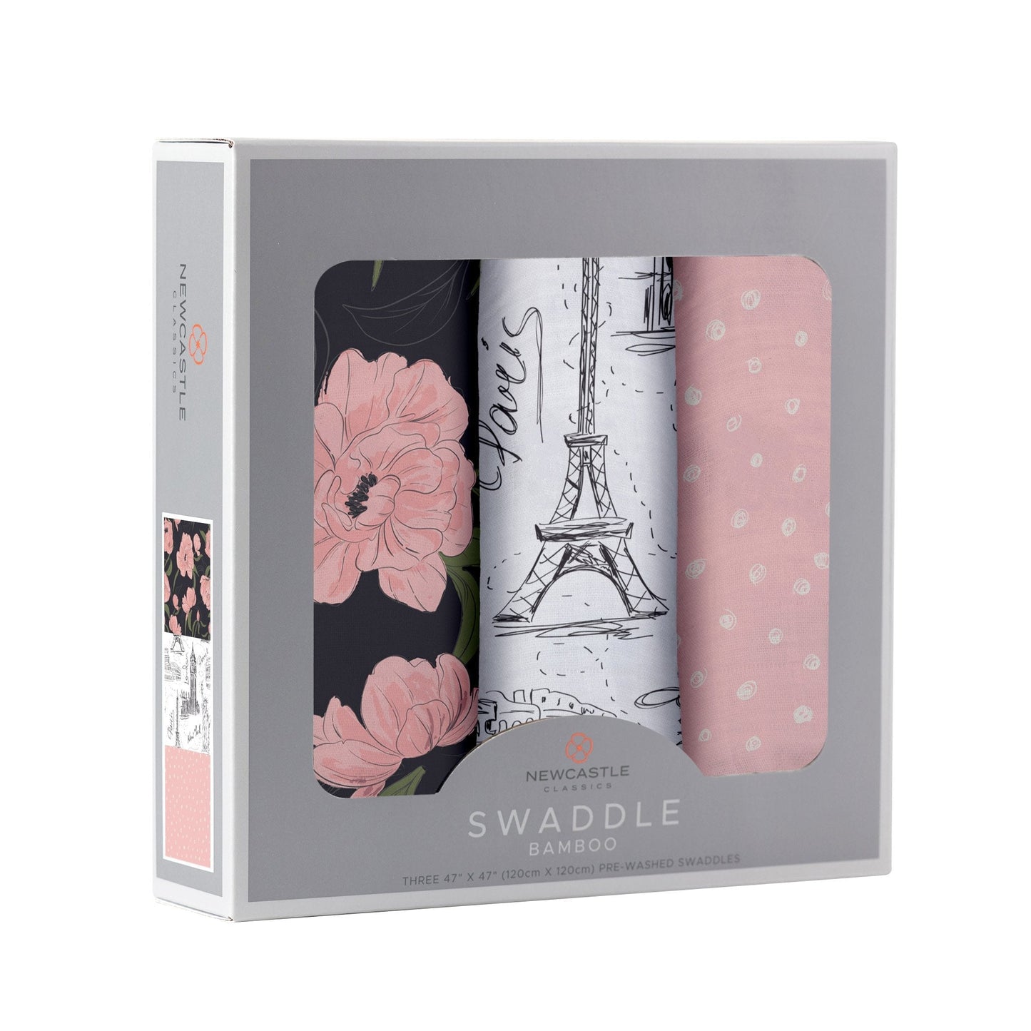 London, Paris, New York Swaddling Blankets 3 Pack