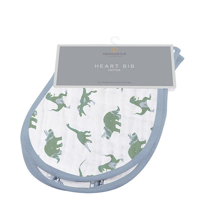 Rough Terrain Dinosaur Cotton Heart Bibs