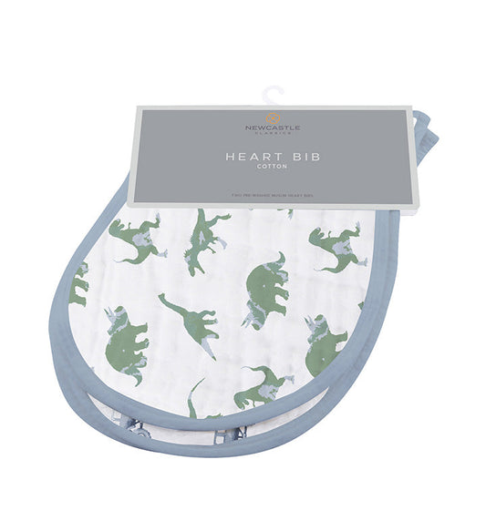 Rough Terrain Dinosaur Cotton Heart Bibs