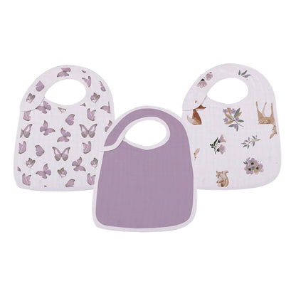 Winsome Butterflies Snap Bibs Set