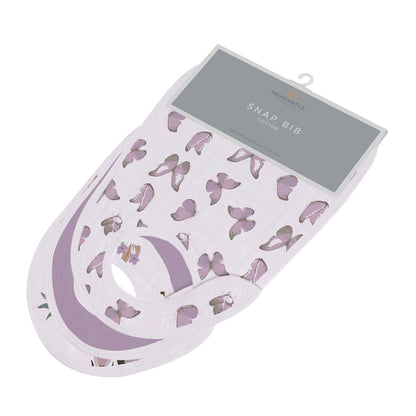 Winsome Butterflies Snap Bibs Set