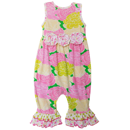 AnnLoren Blooming Floral Ruffle Romper